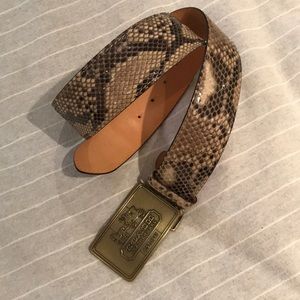 Coach 100% genuine python belt